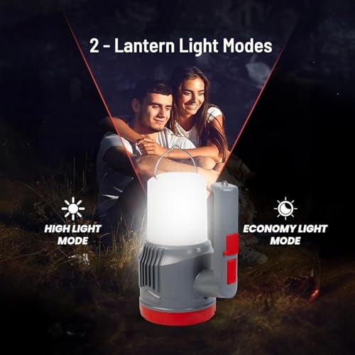 Lexton Omni Plus Rechargeable Torch Cum Lantern | 4000mAh Li-ion Battery | 5W High Power SMD LED Torch | Type-C Charging | Dual Switch Design | Power Bank Function for Digital Device | Long Runtime - Image 5