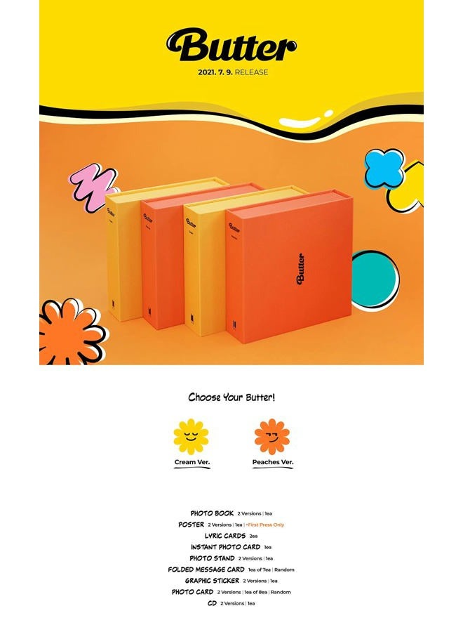 Bighit Big Hit Entertainment KTMMD1083 BTS - Butter Album and Extra Photocards Set (Peaches Ver) - Image 2
