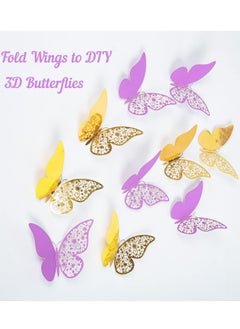 Excefore Party Decorations, 121 Pcs Butterfly Birthday Party Decorations Set, Rose Gold White Pink and Purple Balloons Arch Garland Kit, Confetti Foil Balloons Banners for Girl Birthday Party  - Image 3