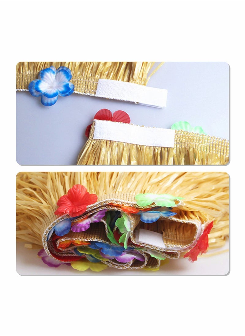 Y&D - Hawaiian Luau Party Decorations Grass Table Skirt Set for Tropical Tiki Aloha Summer Theme Supplies - Image 1