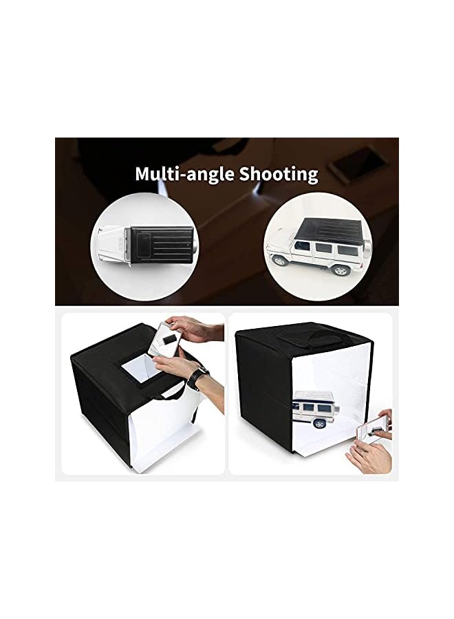 PROMASS Photo Studio Light Box,30x30cm Professional Dimmable Shooting Tent Kit with 120 LEDs Lights & 6 Backdrops for Jewelry and Small Items Product Photography - Image 4