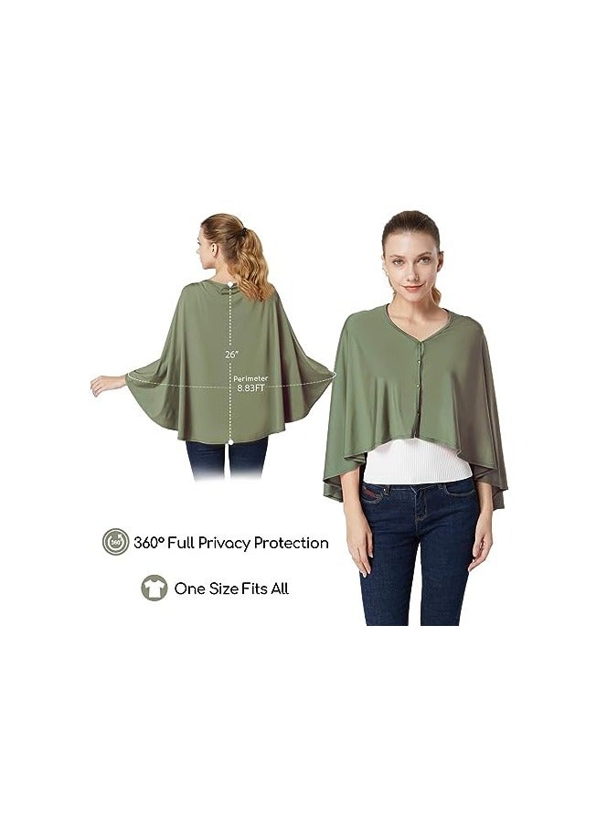 SOLARAE بونشو رضاعة الأطفال، غطاء رضاعة، غطاء متعدد الاستخدامات للرضاعة الطبيعية لمقعد السيارة، غطاء المقعد العالي، غطاء عربة الأطفال، غطاء عربة التسوق، خفيف الوزن وقابل للتنفس، وشاح رضاعة للأولاد والبنات - Image 4