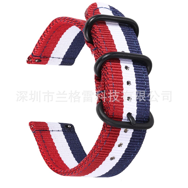 Samsung Gear S3/S2 Thickened Nylon Canvas Watch Band Quick Detach Universal Strap 18/20/22/24Mm - Image 1