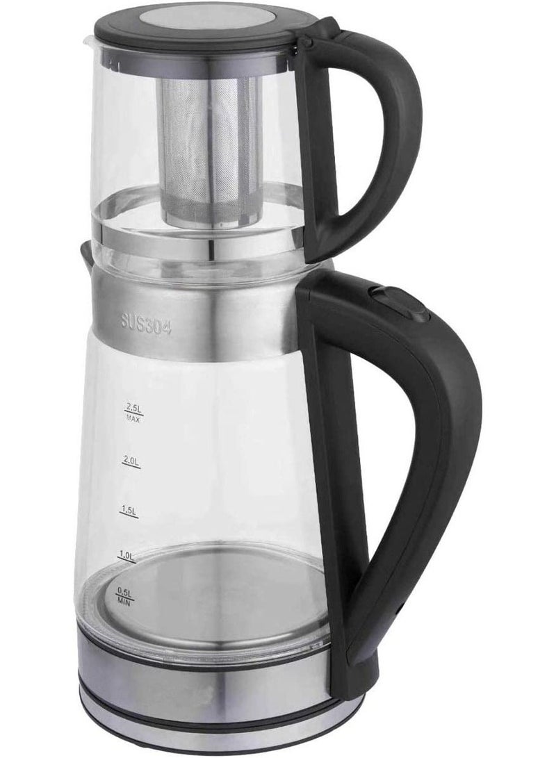 DubaiGallery Tea Kettle 2 Liter With Tea Pot - KD5005 - Image 1