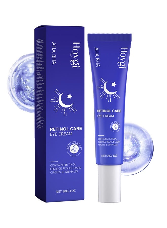 هويجي كريم العناية بالعين بالريتينول، كريم مرطب للعين يومي ضد التجاعيد، يحتوي على مكونات لتنعيم وترطيب البشرة، كريم للعين لعلاج الهالات السوداء، تقليل انتفاخ أسفل العين، تنعيم التجاعيد 30 جم - Image 1