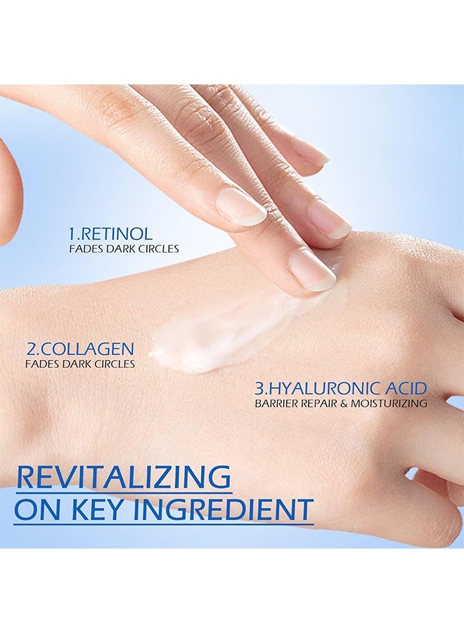 هويجي كريم العناية بالعين بالريتينول، كريم مرطب للعين يومي ضد التجاعيد، يحتوي على مكونات لتنعيم وترطيب البشرة، كريم للعين لعلاج الهالات السوداء، تقليل انتفاخ أسفل العين، تنعيم التجاعيد 30 جم - Image 4