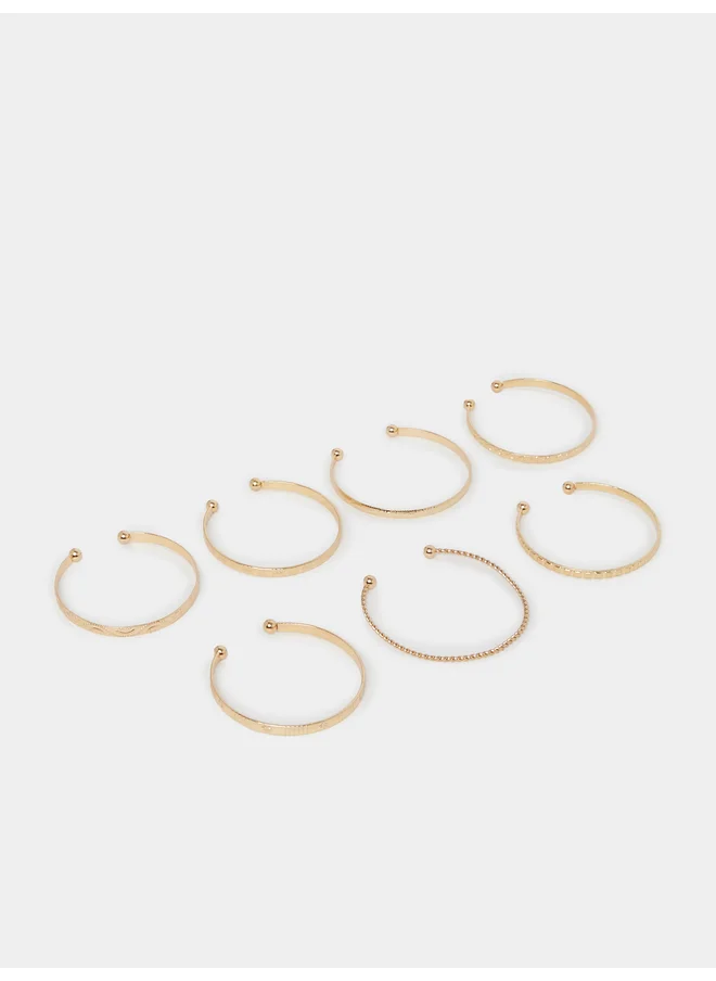 ستايلي Styli Set of 7 - Textured Bangles