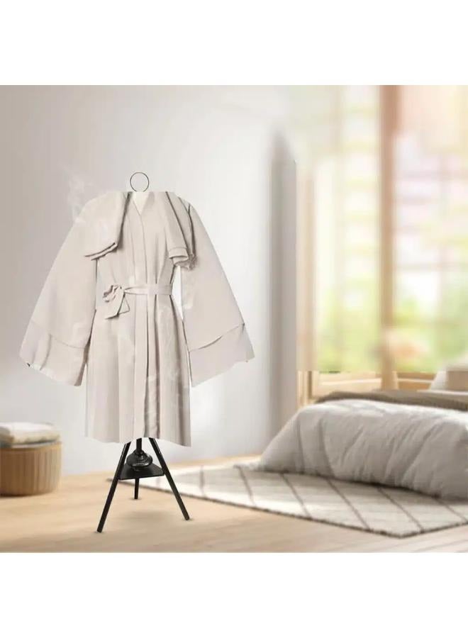 Cloth Incense Burner Stand,Garment Steamer Stand, 175cm Long Bakhoor Burner Stand Hanger With Steaming Clothes, Cloth Hooks And Holes For Home Bedroom Hotel Hall Tree for Robe, Coats, Hats, Scarves, And Clothe (Black)  - Image 2