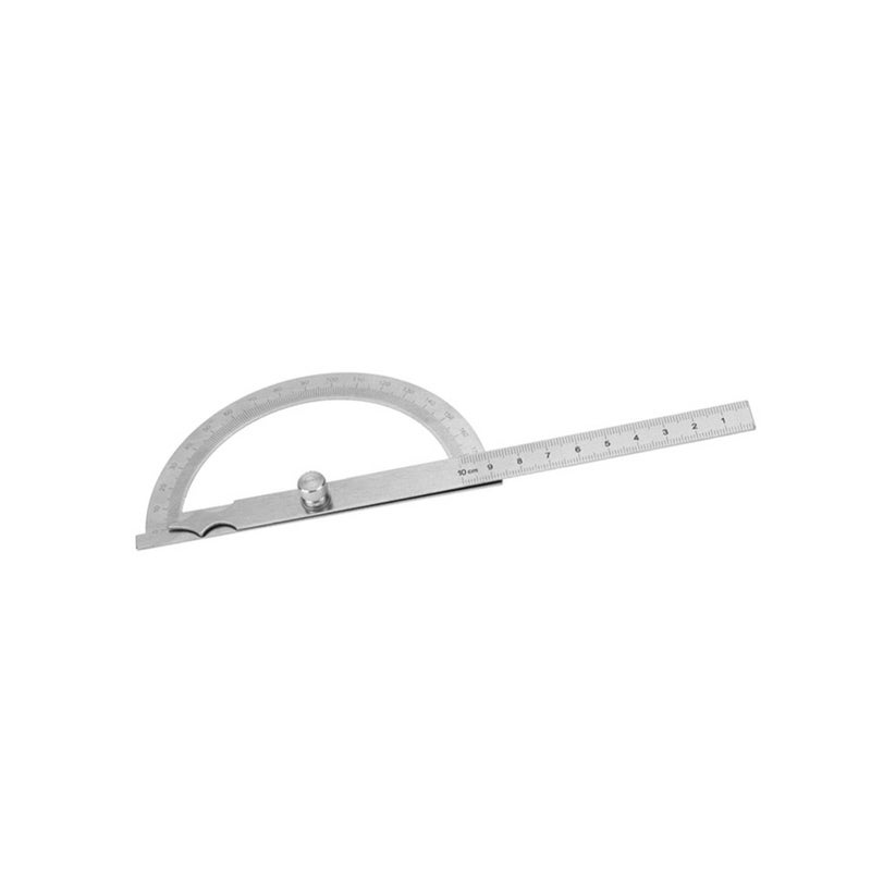 Stainless Steel Goniometer Protractor Angle Gauge With 15cm Ruler 120x150mm - Image 4