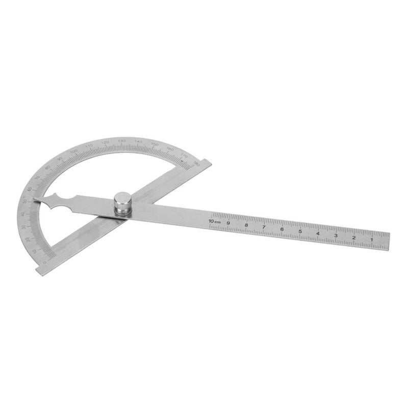 Stainless Steel Goniometer Protractor Angle Gauge With 15cm Ruler 120x150mm - Image 5