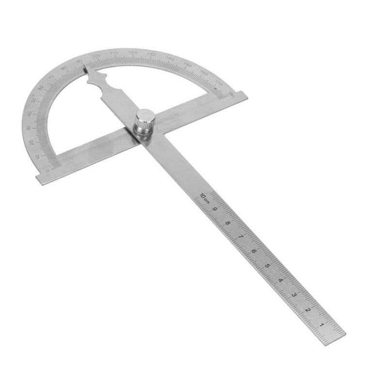 Stainless Steel Goniometer Protractor Angle Gauge With 15cm Ruler 120x150mm - Image 3