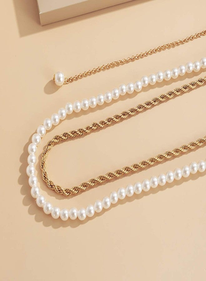 Rumtock Pearl Beaded Double Layered Gold Waist Chain for Women Belt Chain for Dress Decoration - Image 4