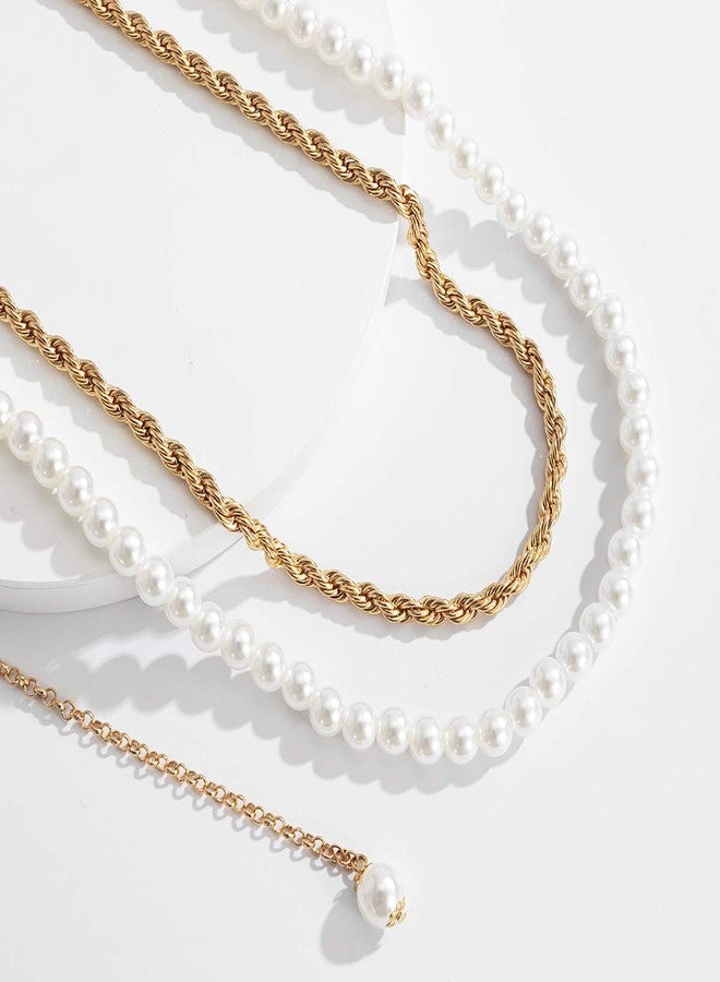 Rumtock Pearl Beaded Double Layered Gold Waist Chain for Women Belt Chain for Dress Decoration - Image 3
