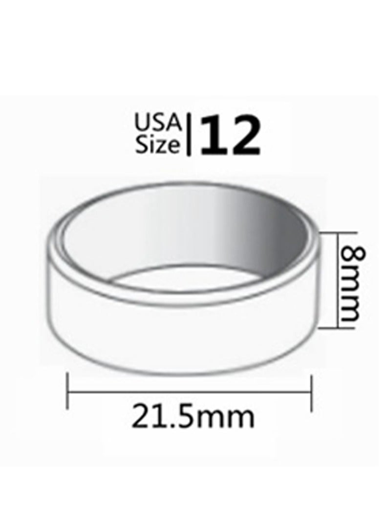 Titanium Wedding Band Steel Ring For Men And Women Size 12  - Image 5