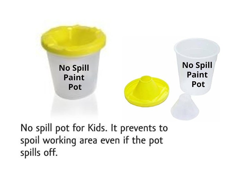 Artonezt Artist Paint Brushes for Acrylic, Oil and Water Colours -Round, Flat and Fan Brushes, 14 Piece + No Spill Paint Cups, Set of 2 Art and Craft Tool - Image 3