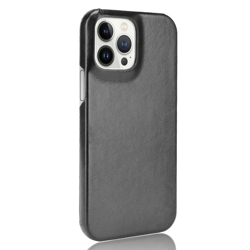 HuHa Case Cover For iPhone 13 Pro Litchi Leather PC Phone Case (Black) - Image 3