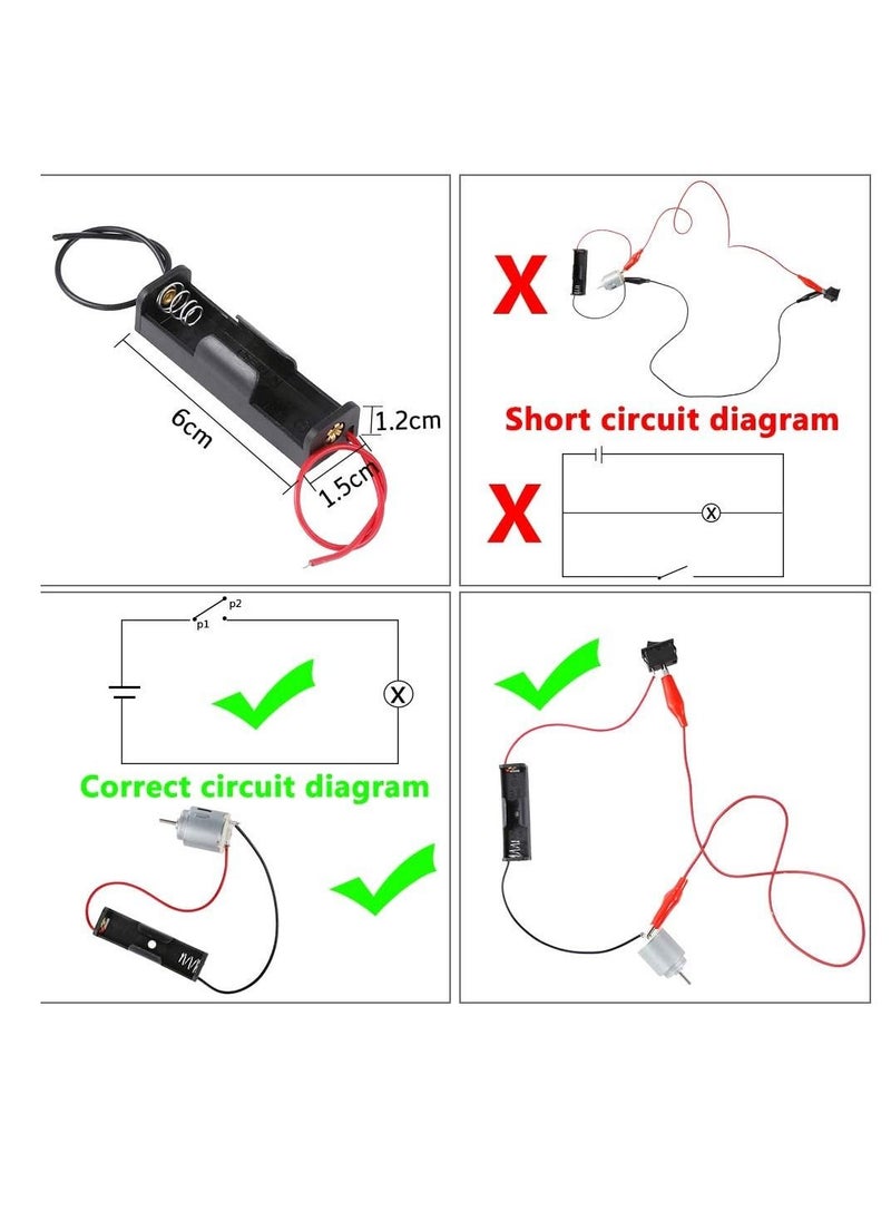 Sntieecr - Electric Circuit Motor Kit Educational Montessori Learning Set for Science Project - Image 1