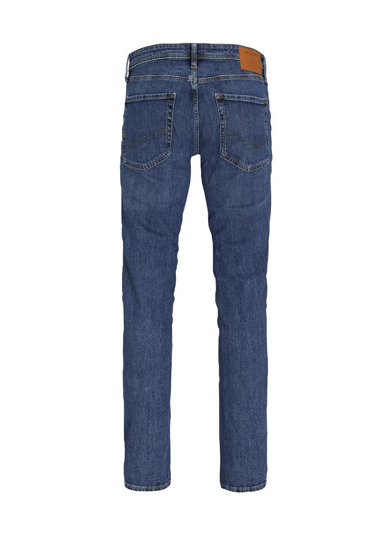 JACK & JONES - Jjiclark original Light Wash Straight Fit Jeans - Image 1