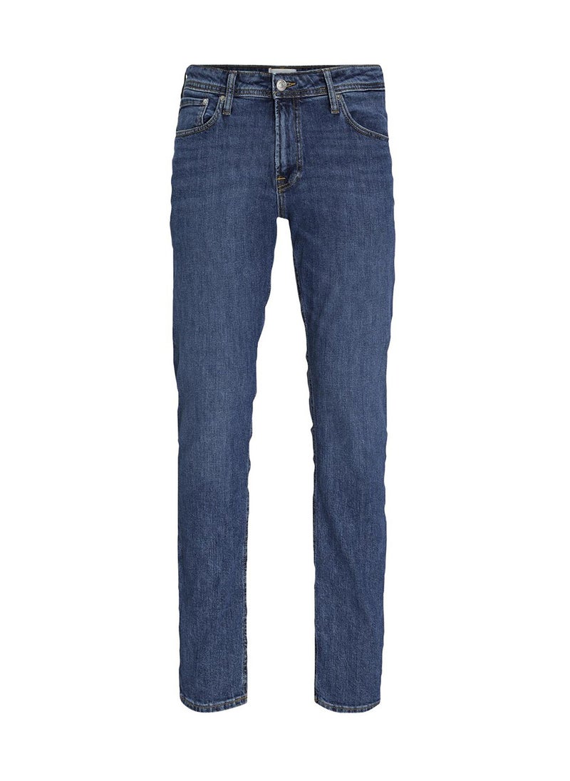 JACK & JONES - Jjiclark original Light Wash Straight Fit Jeans - Image 1