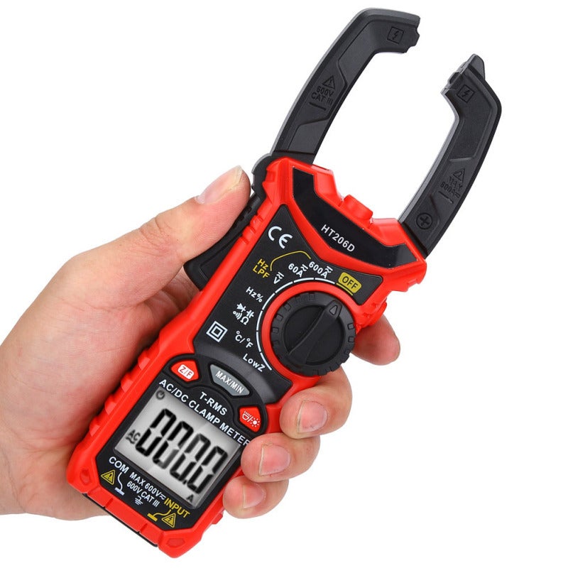 مقياس الضغط الرقمي الصغير HT206 AC/DC لقياس الجهد وتيار التيار المتردد والمقاومة (HT206D) - Image 4