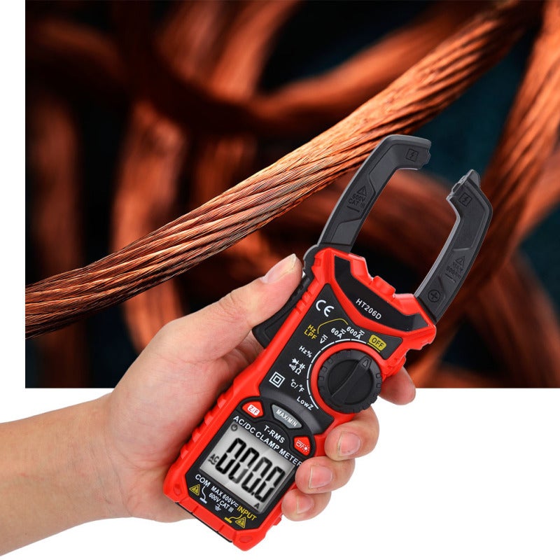 مقياس الضغط الرقمي الصغير HT206 AC/DC لقياس الجهد وتيار التيار المتردد والمقاومة (HT206D) - Image 5
