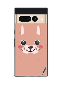 VR CREATIVE Protective Case Cover For Google Pixel 7 Pro Lama Cartoon Face Design Multicolour 