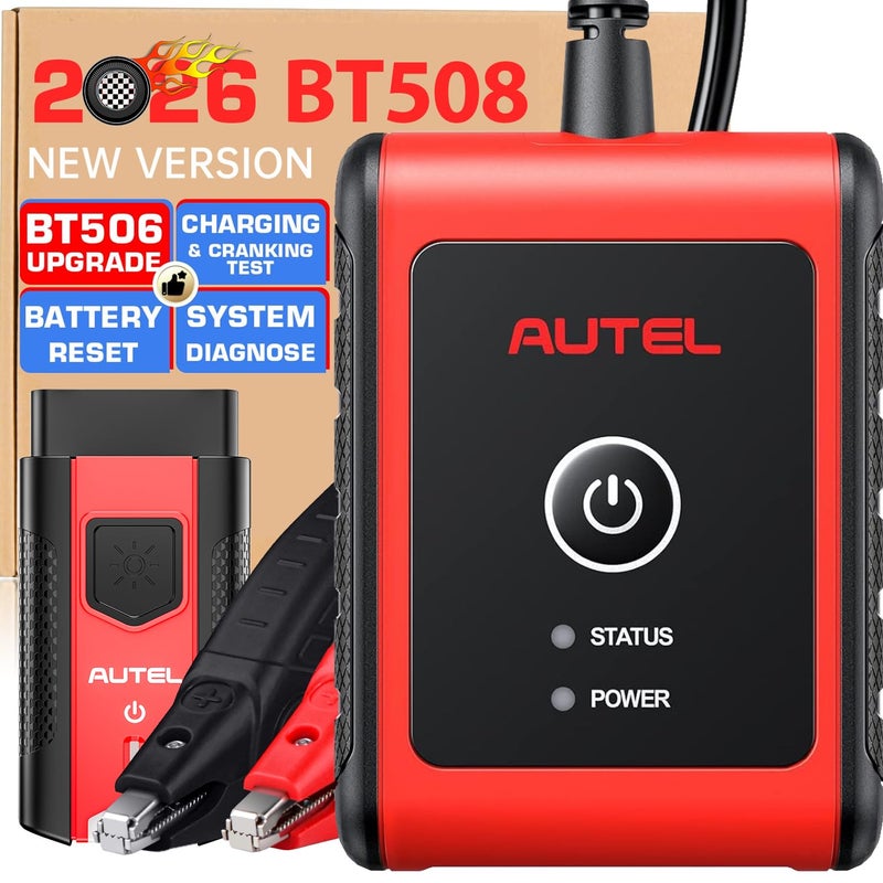 Autel MaxiBAS BT508 Car Battery Tester 2026 Up BT506 Lite of BT608 6V 12V Digital Automotive Battery Test 1002000 CCA Load Capacity 1224V Charging Cranking Analyzer Adaptive Conductance - Image 2