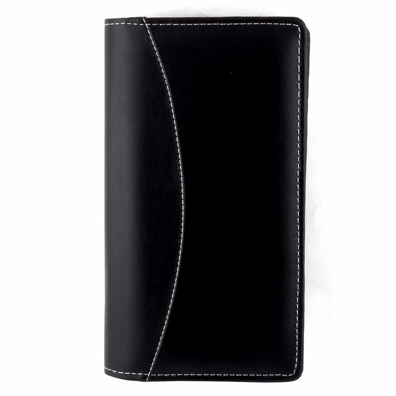 Asraw PU Faux Leather Expanding and Multiple Cheque Book Holder for Cards, Passbook & Chequebook - Chequebook Holder, Passbook Holder, Documents Holder for Office & Home Use (Black) - Image 3