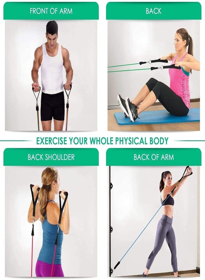 RIVUGJA Resistance Bands Set for Exercise, Stretching and Workout Toning Tube Kit with Foam Handles, Door Anchor, Ankle Strap and Carrying Bag for Men, Women - Image 4