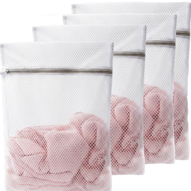 Set of 4 Mesh Laundry Bags, 12 x 16 Inches, for Delicates - Image 1