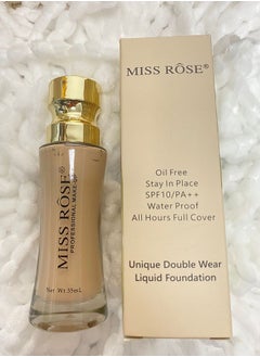 Miss Rose Moisturizing Liquid Foundation Facial Makeup  Long-lasting Non-smudge Natural Clear Concealer Lightweight Even Skin Tone  - Image 2