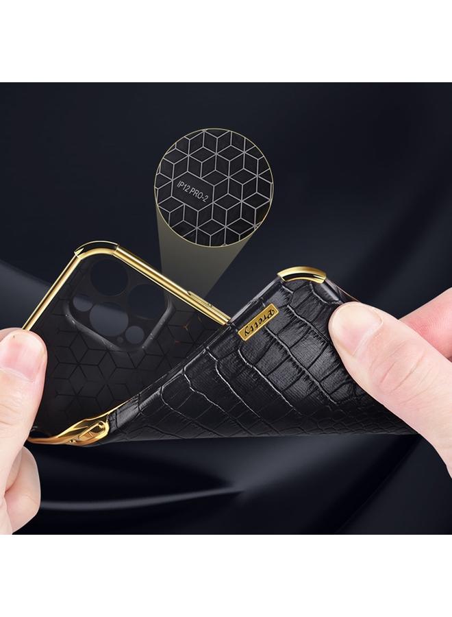 اس-توب جراب لهاتف Samsung Galaxy S22 Ultra 5G، جراب هاتف 6D مطلي بالكهرباء من نسيج التمساح مع حامل - Image 5