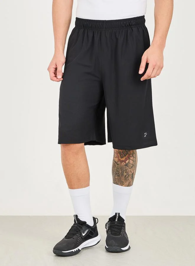 Oversized Training Reflective Print Shorts
