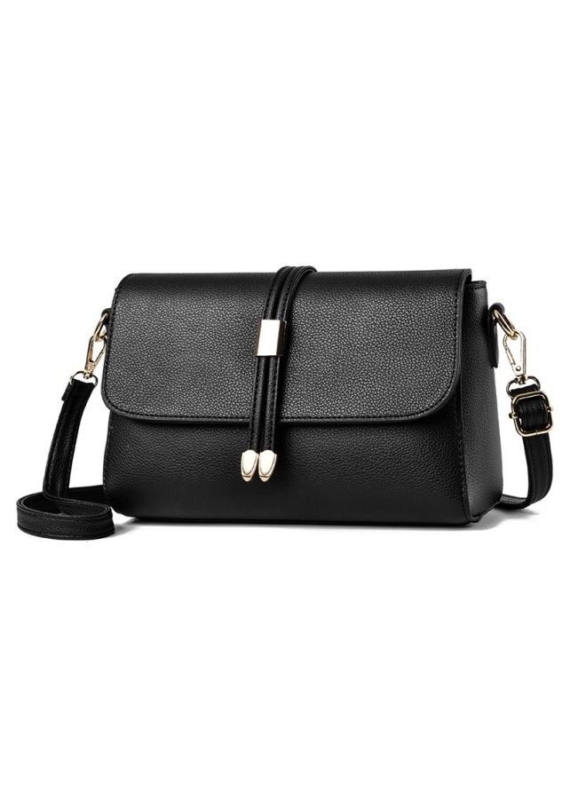 Women's Versatile PU Leather Shoulder Bag, Ladies Multi-pocket Crossbody Bag Sling Bag Side Bag, Daily Commuter/Banquet/Party/Campus Large-capacity Frequent Carrying Bag for Girls/Dtudents(Black) - Image 1