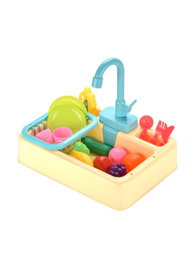 Children Play House Simulation Dishwasher Toy Early Education Infant Electric Dishwashing Table Water Washing Dish Cross-border-Color:Blue - Image 3