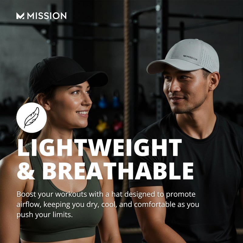 MISSION Cooling UPF Vented Performance Hat - Unisex One Size Cap for Workouts, Golf & Running - Sweat & Water Activated Technology (White) - Image 4