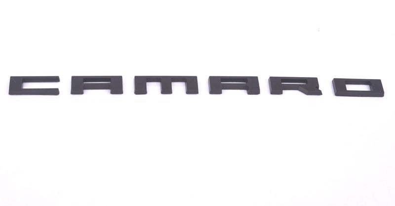 Aimoll Camaro Letter Emblemfor 3D Badge Chevy Camaro 2010 2011 2012 2013 2014 2015 Fender Emblem nameplate Letters Insignia Fifth Generation Matte Black 1pc Black