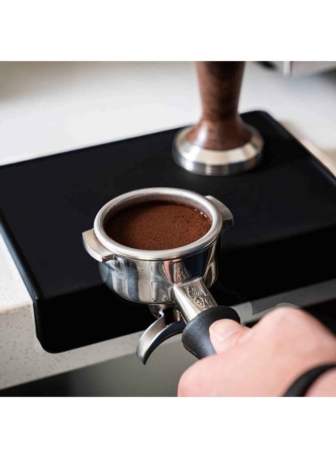 Espresso Tamping Mat,Free Honeycomb Coffee Coaster,Coffee Tamper Mat, Black Food Grade Silicone Pad, 9.8Inch X 7.8Inch Coffee Tamping Mat, Portafilter Mat For Barista Espresso Machine Accessory, Waterproof and Heat Resistant - Image 4