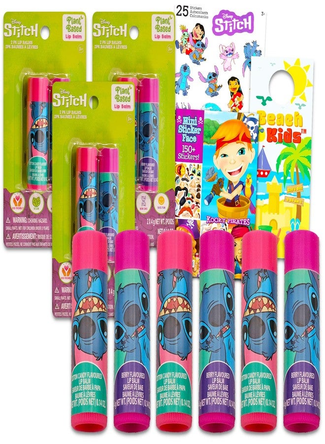 Lilo & Stitch Stitch Lip Balm Tube Bundle for Girls - 6 Pack of Stitch Lip Balm in Assorted Flavors Plus Stickers, More | Stitch Party Favors - Image 1