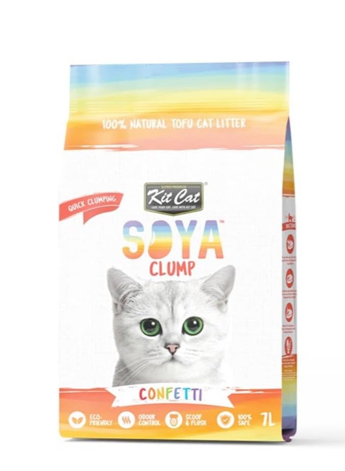 Kit Kat Kit Cat Soya Clump Soybean Litter-7 L-Pack of 6 mix Flavour - Image 2