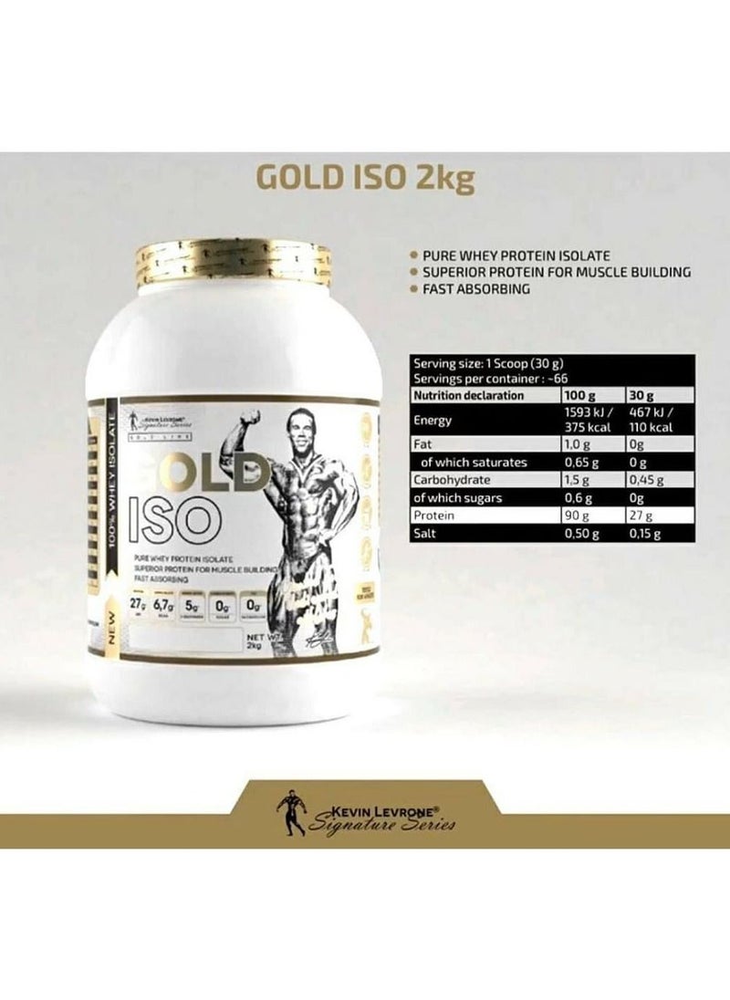 KEVIN LEVRONE KEVIN LEVRONE Gold ISO Whey Vanilla, 2kg  - Image 2