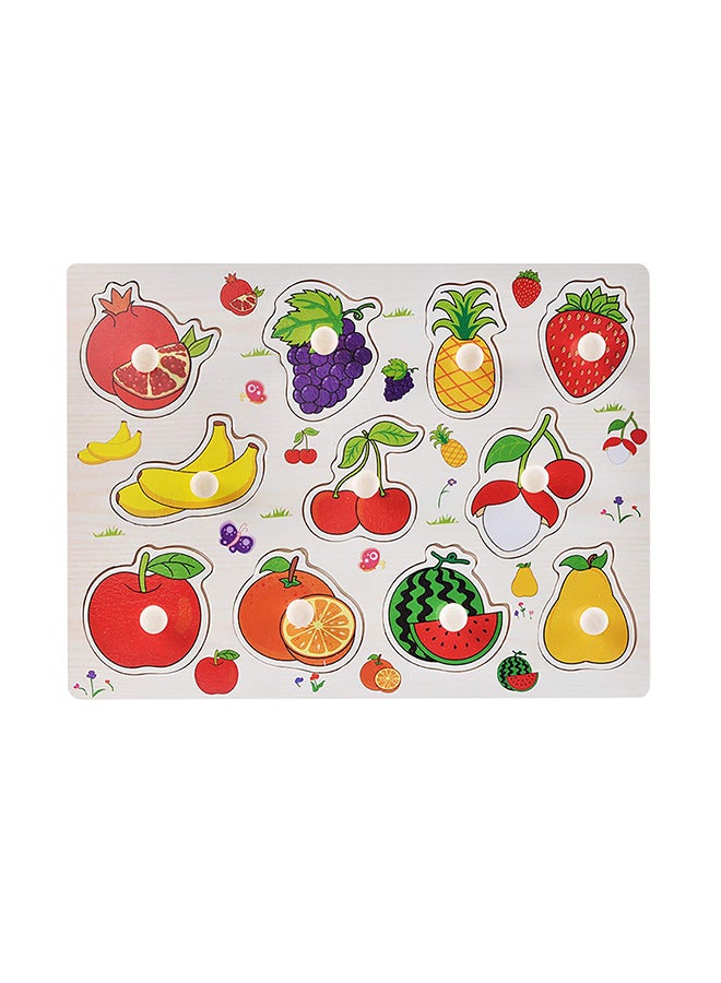 Wooden Animal Fruits Jigsaw Puzzle 30 x 22.5centimeter - Image 1