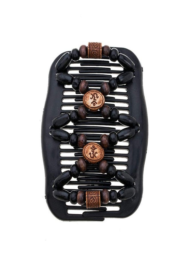 LOVEF 2Pcs Magic Wooden Elastic Hair Combs Double Slide Clip,Best Hair Accessories for Women,Comfy UpDo, Ponytail, French Twist, Bun - Image 3