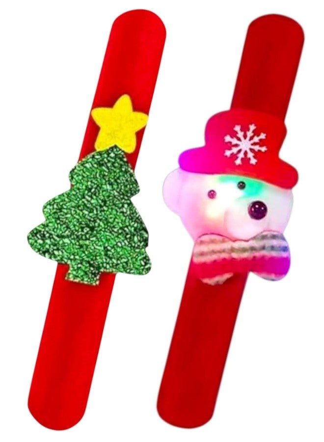 AMYCAUR Merry Christmas LED Light Hand Slap Wristbands for Kids, Girl & Boy, Adults Slap Bands are Perfect for Christmas Parties, Birthdays, and New Year Celebrations Return Gifts for Kids (1-PCS) - Image 1
