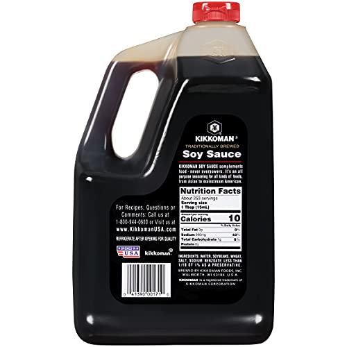 Kikkoman - Traditionally Brewed Soy Sauce, All Purpose Seasoning - 1 Gallon (Pack of 1) - Image 3