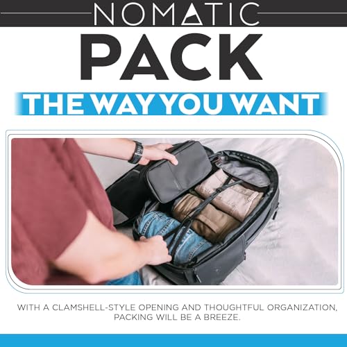 NOMATIC Navigator Travel Backpack - 32L Backpack with Laptop Compartment and 9L Built-In Expansion - Anti-Theft Carry-On Backpack for Travel - Water Resistant Travel Pack (Black) - Image 3