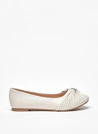 Flora Bella By Shoexpress Girl's Bow Accent Slip-On Round Toe Ballerina Shoes
