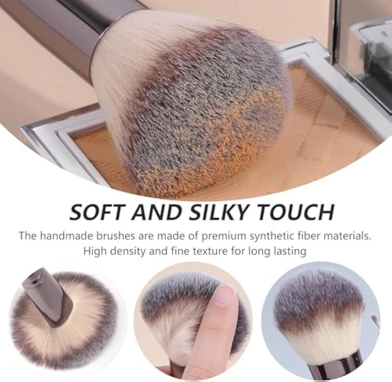 Blush Bronzer AND POWDER Face Makeup Brush, Perfect For Cheek Nose Blending Contouring Polishing, Suitable For Powder Liquid Cream-WOOD HAND -1PC - Image 5