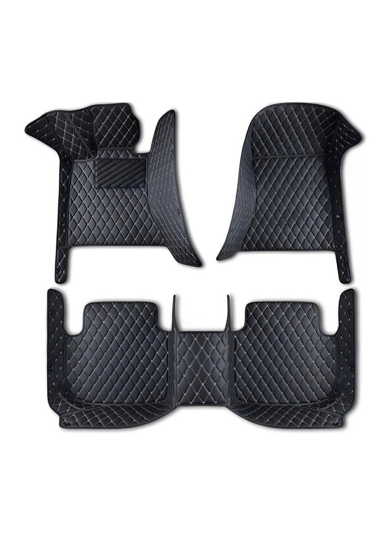 WINCA Car Floor Mats Compatible With jeep grand cherokee 2011 - 2021 PVC Leather Non-slip Weather Color Available (Black)  - Image 1