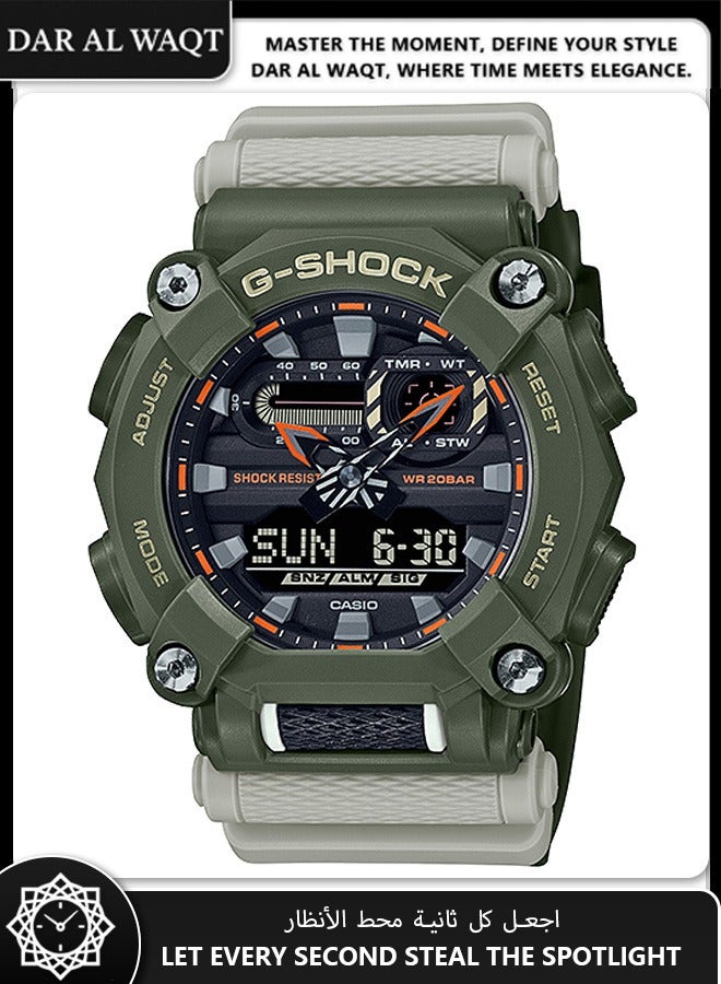 Casio G-Shock GA-900HC-3A "Hidden Coast" Men's Watch - Translucent Matte Resin Band & Bezel, Carbon Core Guard Structure, Analog-Digital Display, Shock Resistant, 200M Water Resistant, Urban & Outdoor Style - Image 1